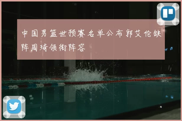 中国男篮世预赛名单公布郭艾伦缺阵周琦领衔阵容